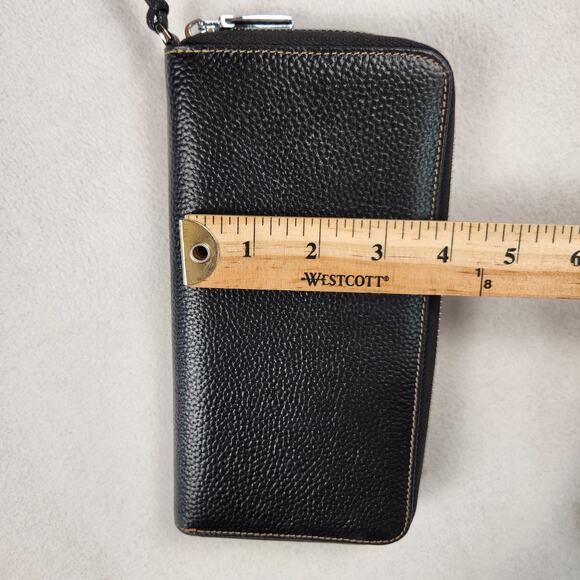Lavemi Black Leather Full Zip RFID Blocking Wallet Wrist Strap Organizer EUC - Picture 15 of 16